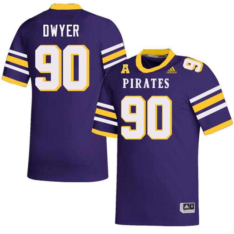 #90 Josiah Dwyer East Carolina Pirates College Football Jersey Stitched-Purple